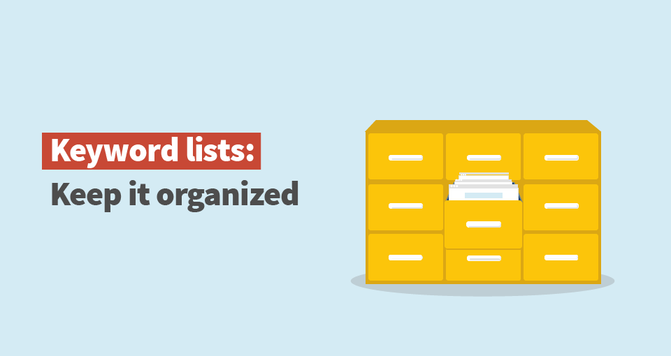 kwfinder keyword lists organization