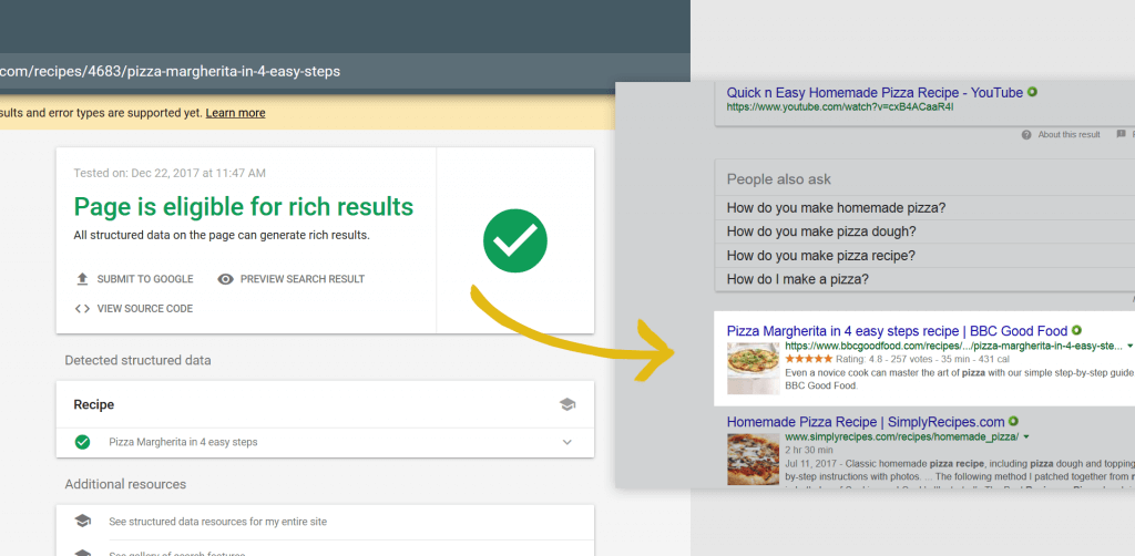 Passed rich results test in Google tool