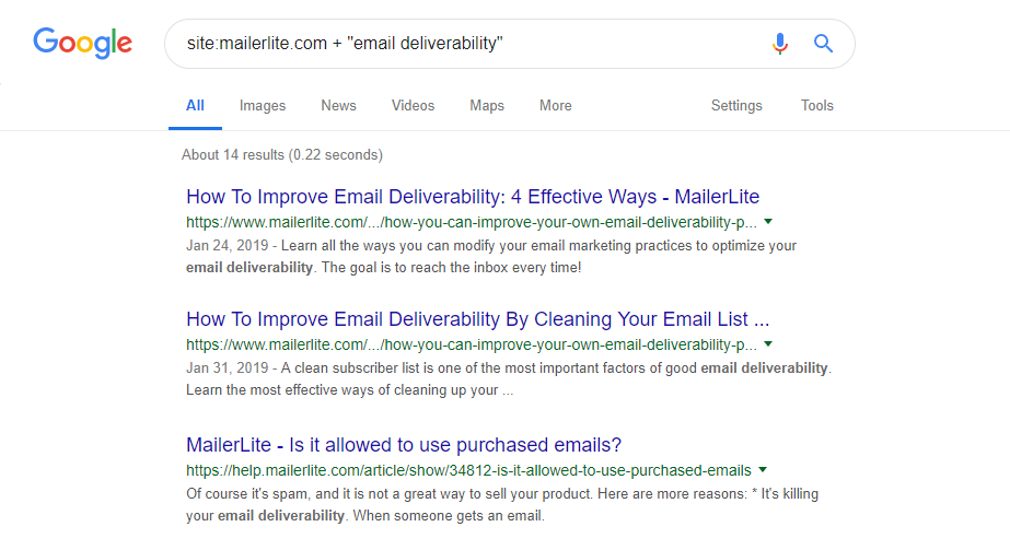 site search operator