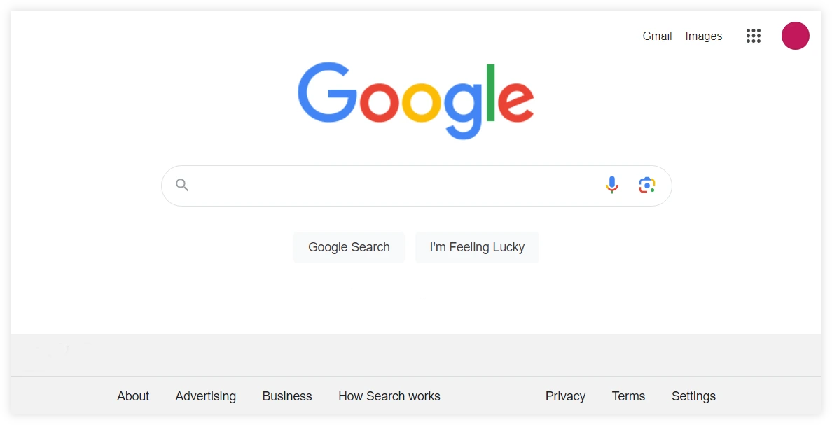 Google search engine
