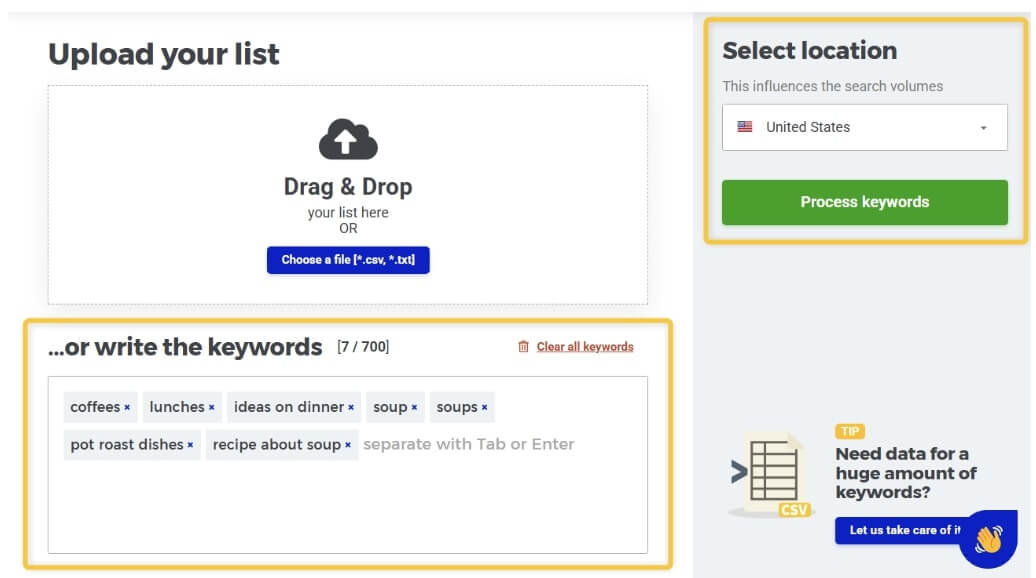 Bulk import feature
